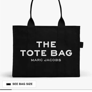 Marc Jacobs Black Logo Tote Bag